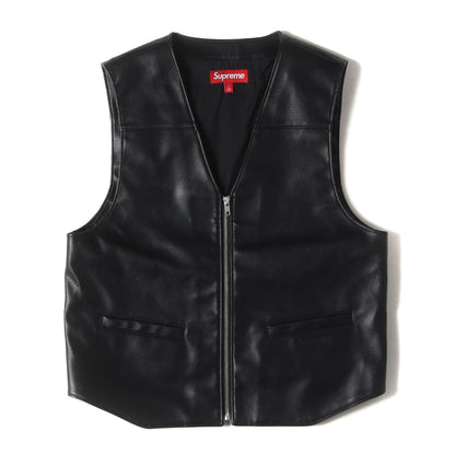 24SS ×Toy Machine フェイクレザー ジップ ベスト(Faux Leather Vest)