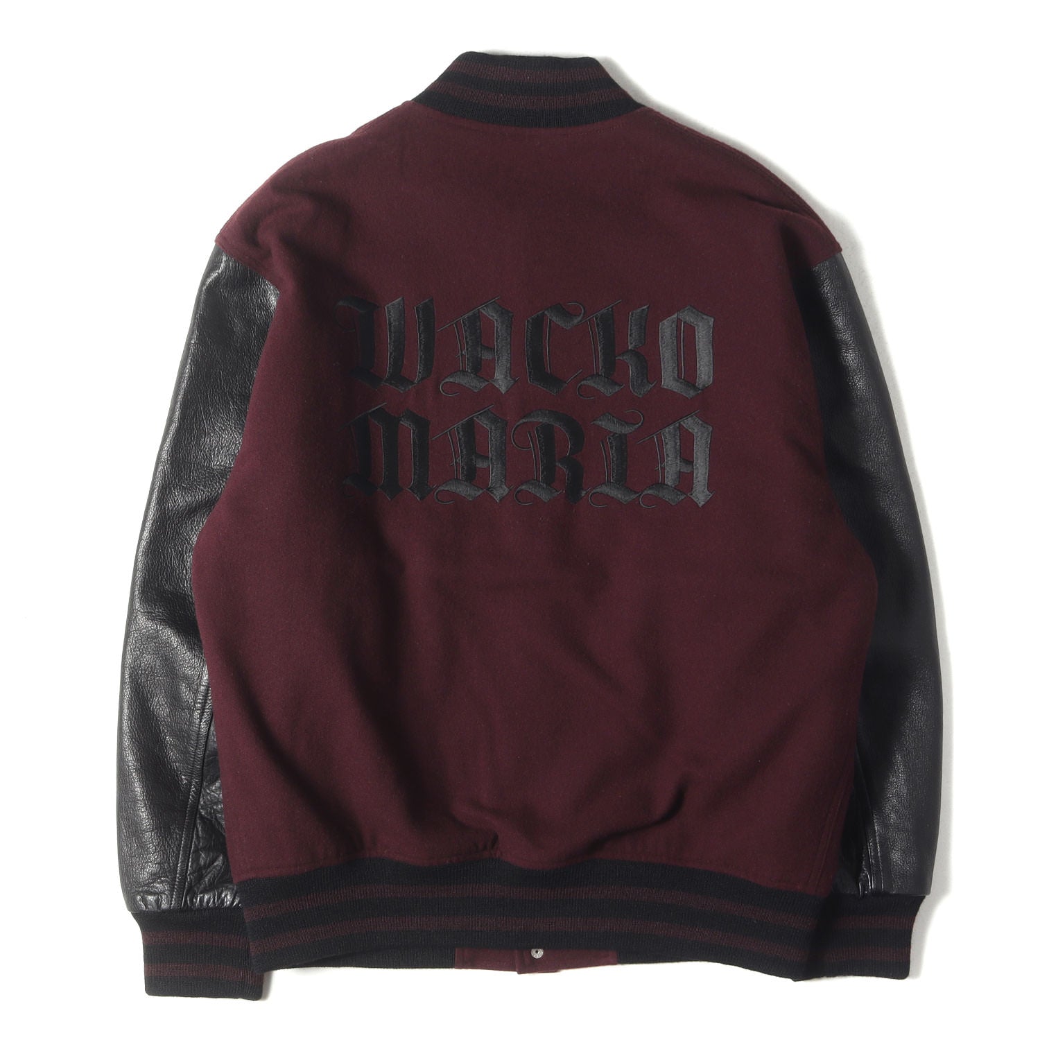 WACKO MARIA (ワコマリア) 23SS 袖レザー メルトンウール スタジャン 