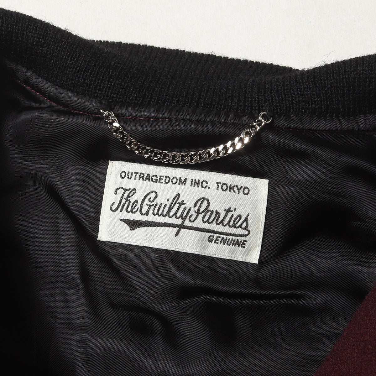 23SS 袖レザー メルトンウール スタジャン / バーシティ ジャケット(LEATHER VARSITY JACKET)