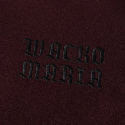 23SS 袖レザー メルトンウール スタジャン / バーシティ ジャケット(LEATHER VARSITY JACKET)
