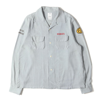24SS チェーン刺繍 レーヨン オープンカラーシャツ(KEESEY G.S.SHIRT L/S I.Q.W.T.)