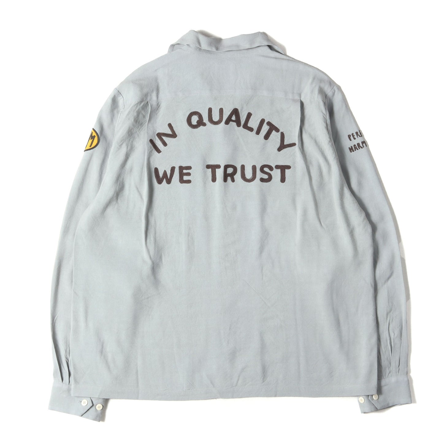 24SS チェーン刺繍 レーヨン オープンカラーシャツ(KEESEY G.S.SHIRT L/S I.Q.W.T.)