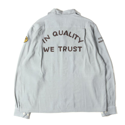 24SS チェーン刺繍 レーヨン オープンカラーシャツ(KEESEY G.S.SHIRT L/S I.Q.W.T.)