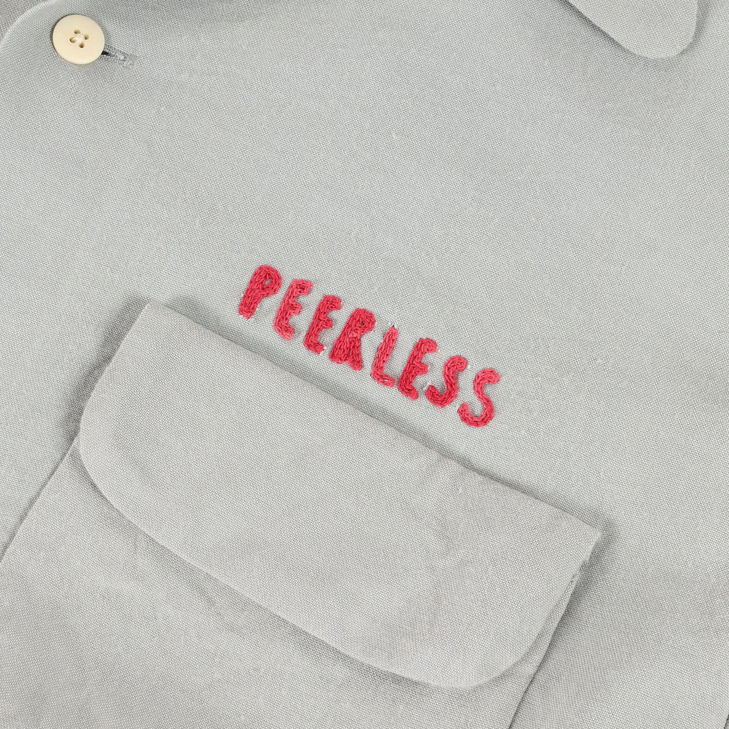 24SS チェーン刺繍 レーヨン オープンカラーシャツ(KEESEY G.S.SHIRT L/S I.Q.W.T.)