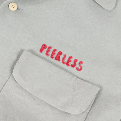 24SS チェーン刺繍 レーヨン オープンカラーシャツ(KEESEY G.S.SHIRT L/S I.Q.W.T.)