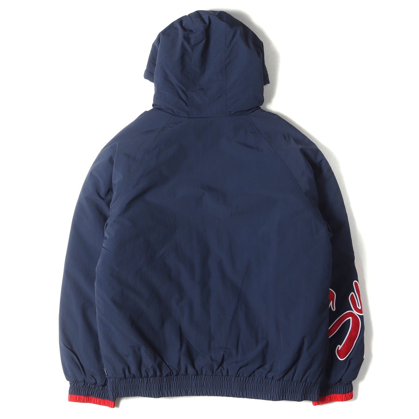 袖スクリプトロゴ 裏地キルティング フード ジャケット(Sleeve Script Sideline Jacket)