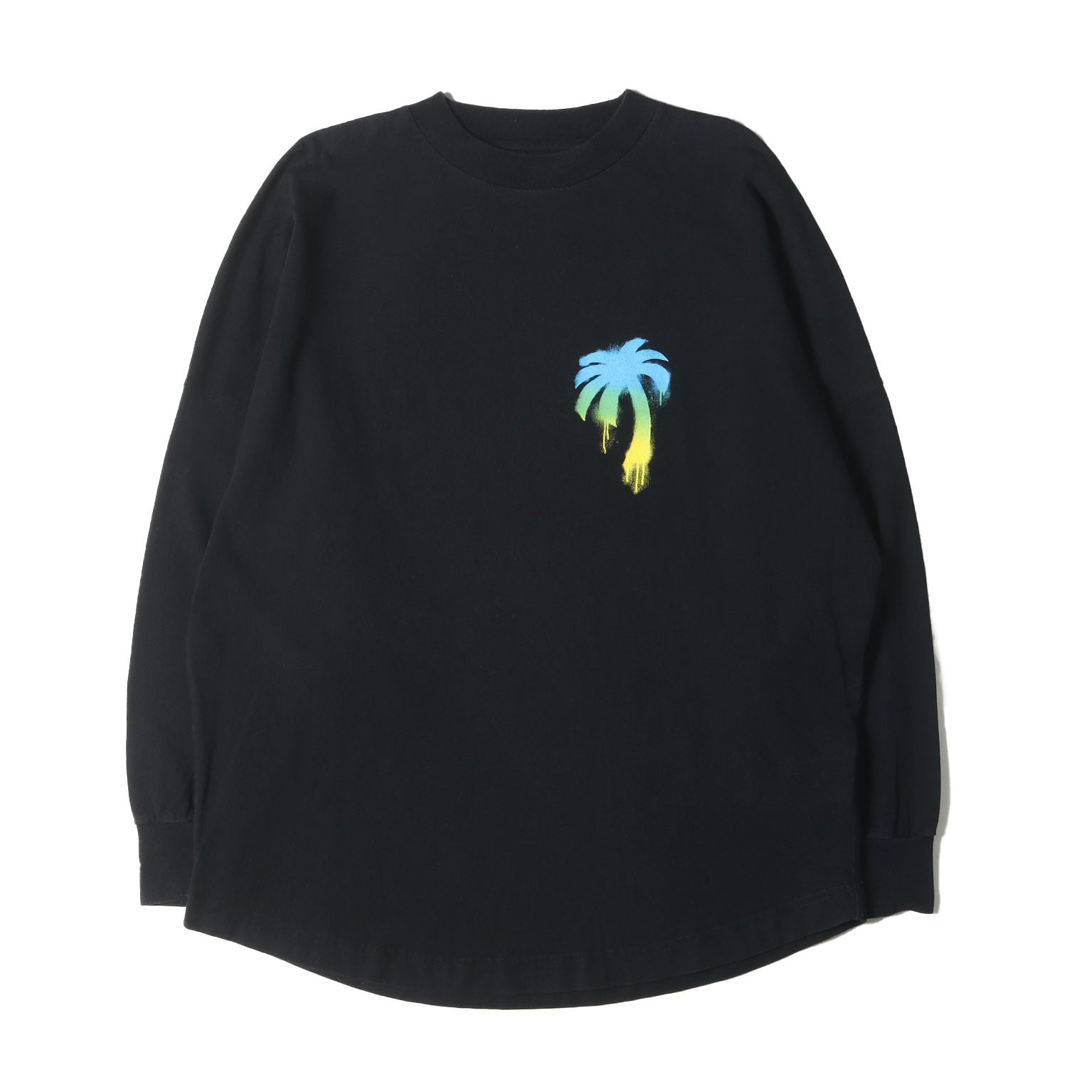 Palm Angels (パーム エンジェルス) 22AW スプレーグラフィック オーバーサイズ ロングスリーブTシャツ(Sprayed Palm  Logo Over Tee) - ブランド古着の通販・買取 | BEEGLE by Boo-Bee