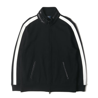 00s レザーライン ウールニット ジップ ジャケット