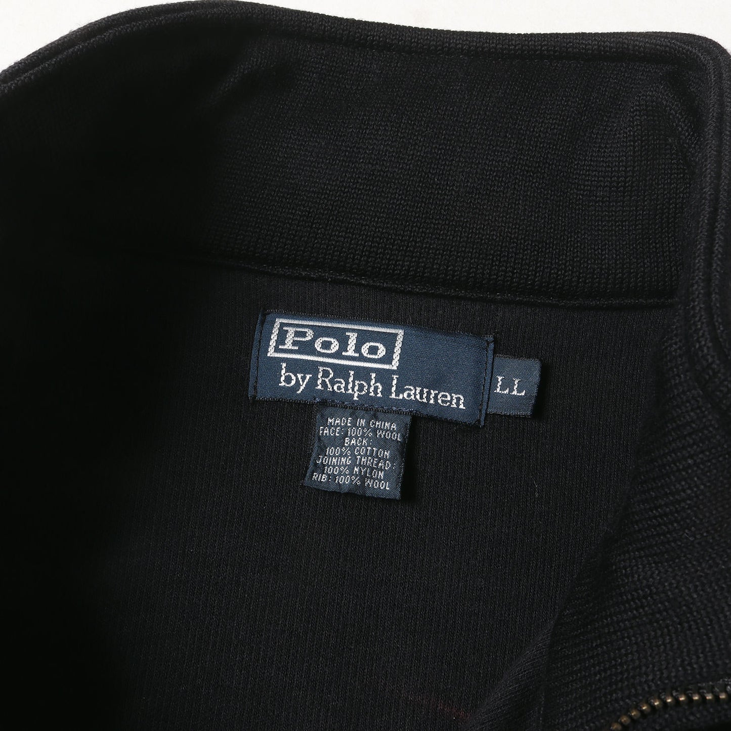 00s レザーライン ウールニット ジップ ジャケット