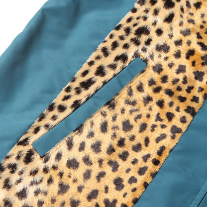チーター柄 切替し フードジップ ジャケット(Cheetah Hooded Station Jacket)