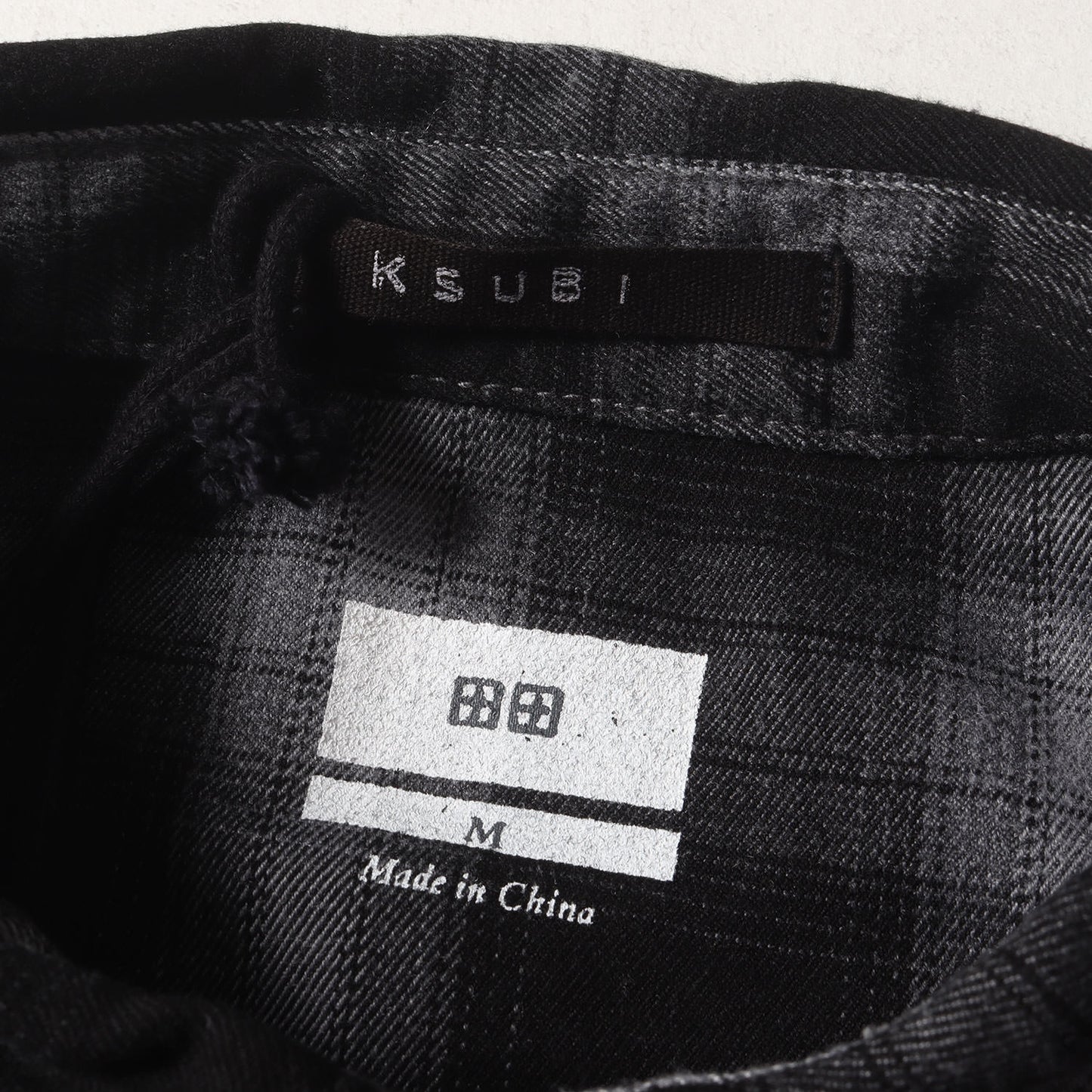 グラフィック刺繍 ストレッチ オンブレチェック シャツ(Consciousness Plaid Shirt)