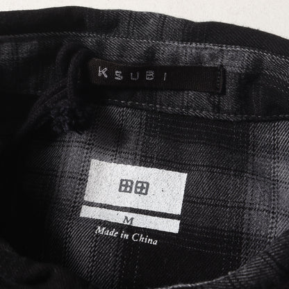 グラフィック刺繍 ストレッチ オンブレチェック シャツ(Consciousness Plaid Shirt)