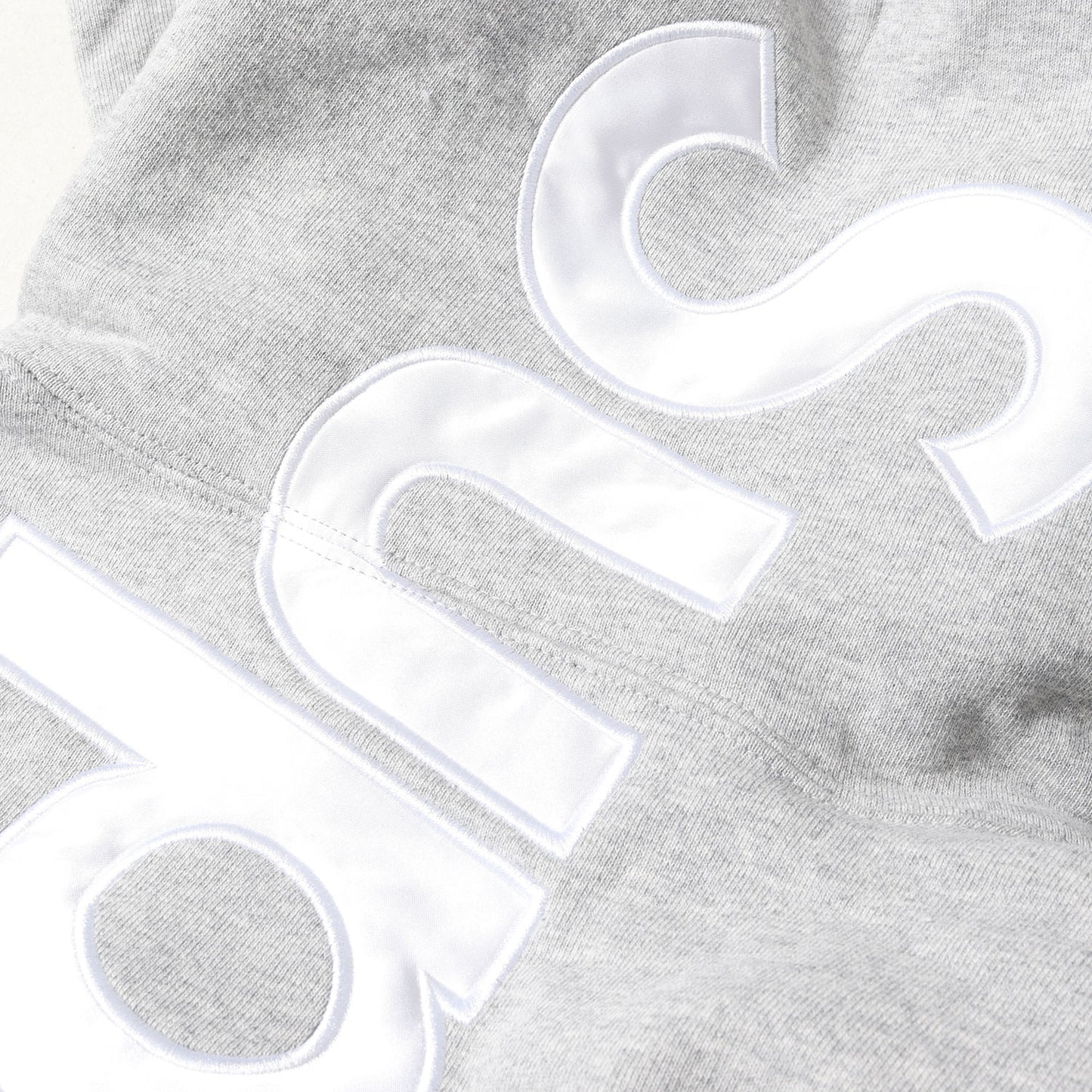 24AW ビッグサテンアップリケ スウェット パーカー(Satin Applique Hooded Sweatshirt)