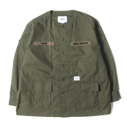 WTAPS (ダブルタップス) 21SS ノーカラー ミリタリー シャツジャケット 