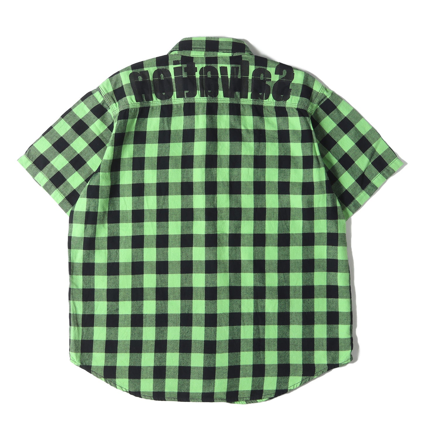00s ブロックチェック フランネル 半袖シャツ