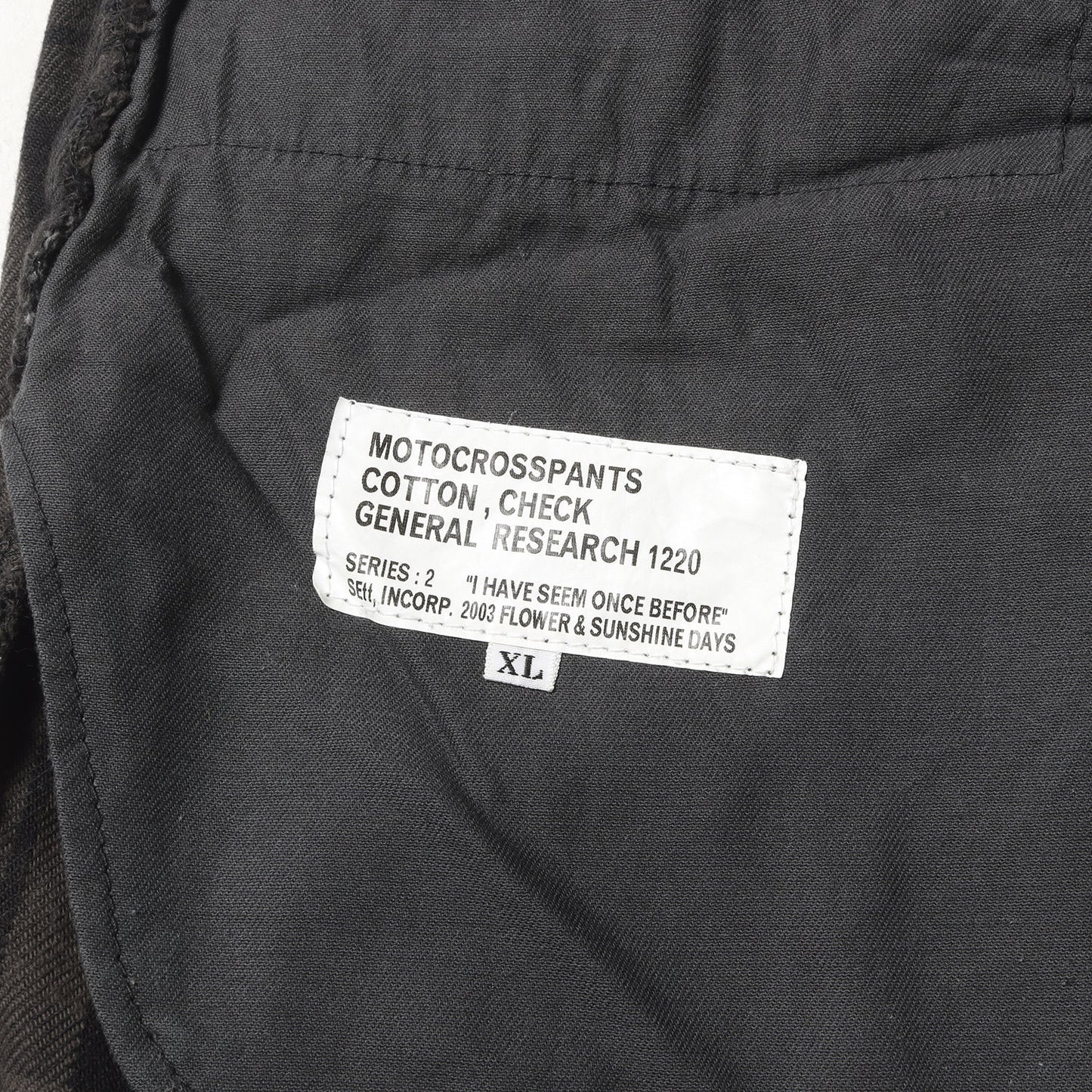 00s チェック モトクロス パンツ(MOTOCROSS PANTS / 2003年モデル)