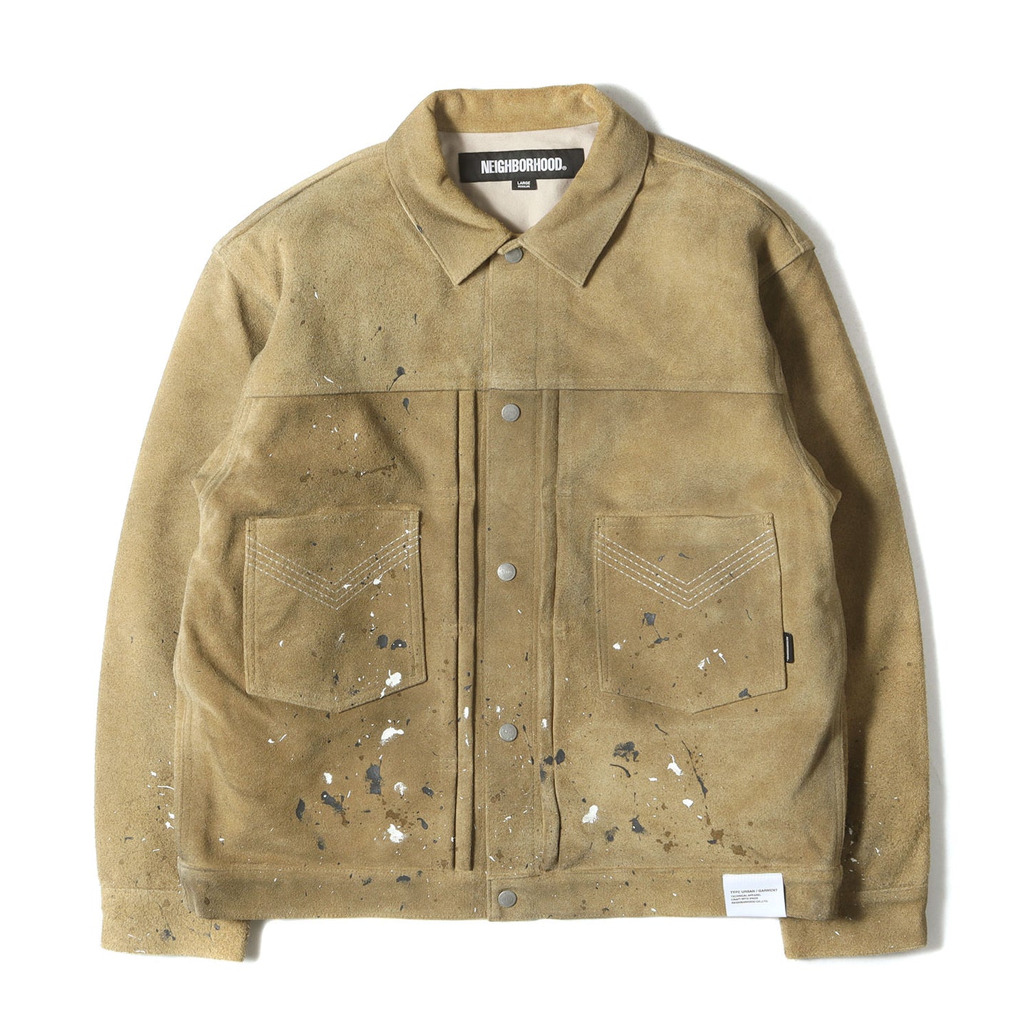 24AW ドリップペイント加工 2ndタイプ スウェード ジャケット(DRIP SUEDE JACKET)
