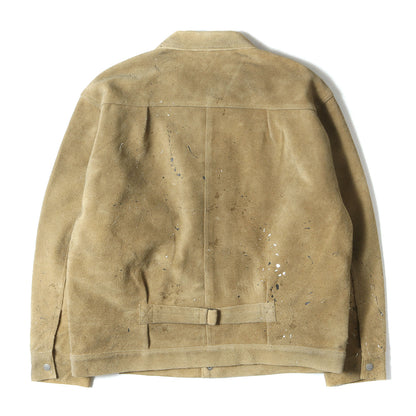 24AW ドリップペイント加工 2ndタイプ スウェード ジャケット(DRIP SUEDE JACKET)