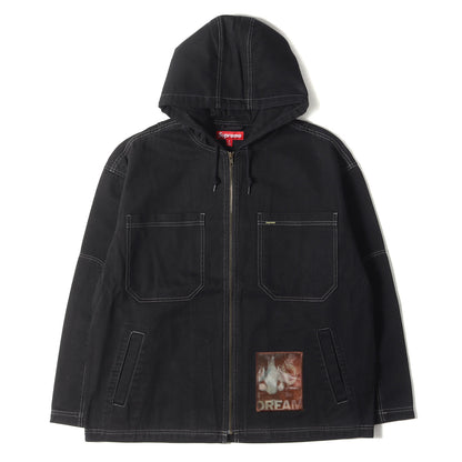 23AW ×Mark Leckey ホログラムパッチ付き フード ワークジャケット(Dream English Kid Hooded Jacket)