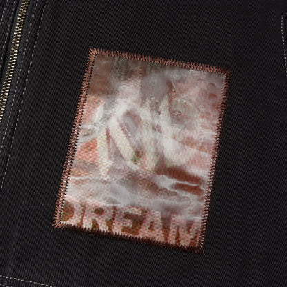 23AW ×Mark Leckey ホログラムパッチ付き フード ワークジャケット(Dream English Kid Hooded Jacket)