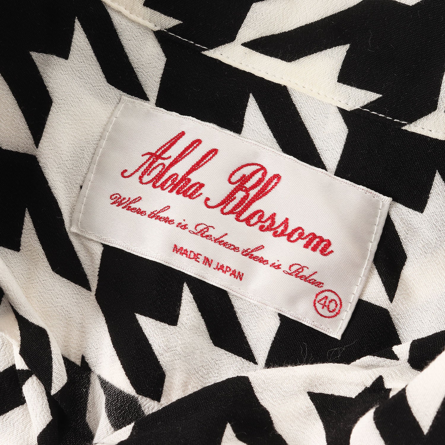 アロハブロッサム　千鳥格子柄 アロハブロッサム 千鳥格子柄 HANG LOOSE SHORT SLEEVE WHITE