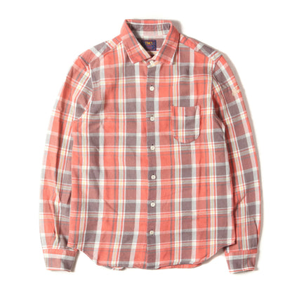 21SS ヘビー チェック フランネルシャツ(COLLOR OFF HEAVY NELL CHECK SHIRTS)