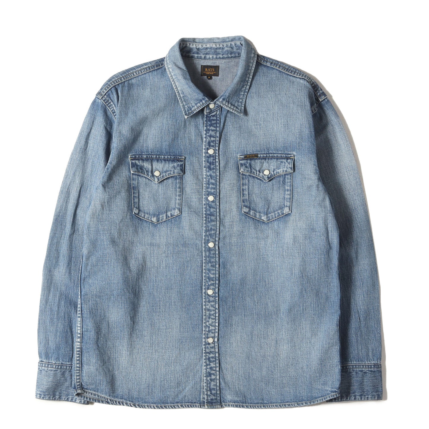 24SS ヴィンテージ加工 ウエスタン デニムシャツ(DENIM SHIRT)