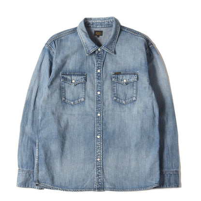 24SS ヴィンテージ加工 ウエスタン デニムシャツ(DENIM SHIRT)