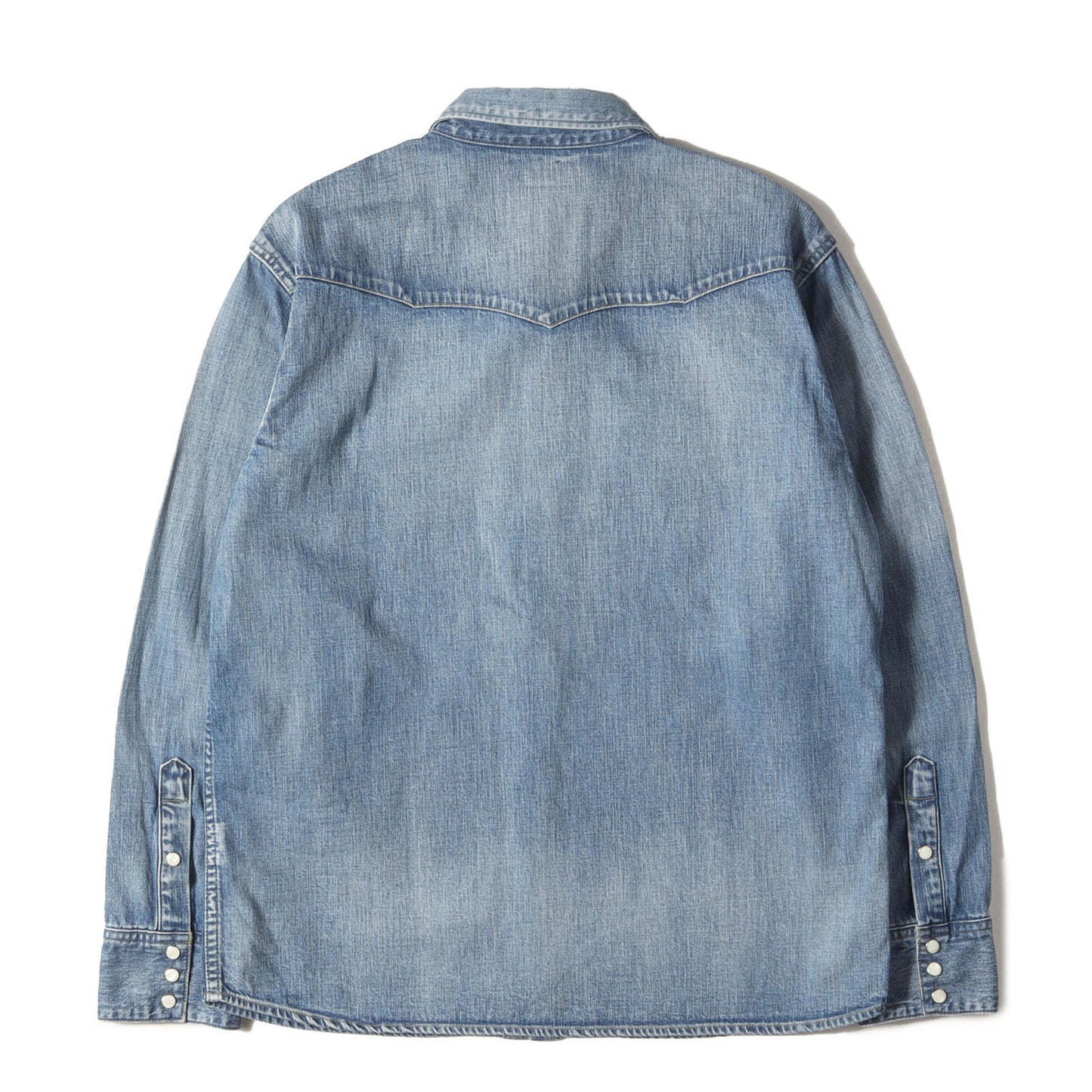 24SS ヴィンテージ加工 ウエスタン デニムシャツ(DENIM SHIRT)