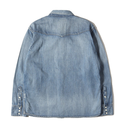 24SS ヴィンテージ加工 ウエスタン デニムシャツ(DENIM SHIRT)