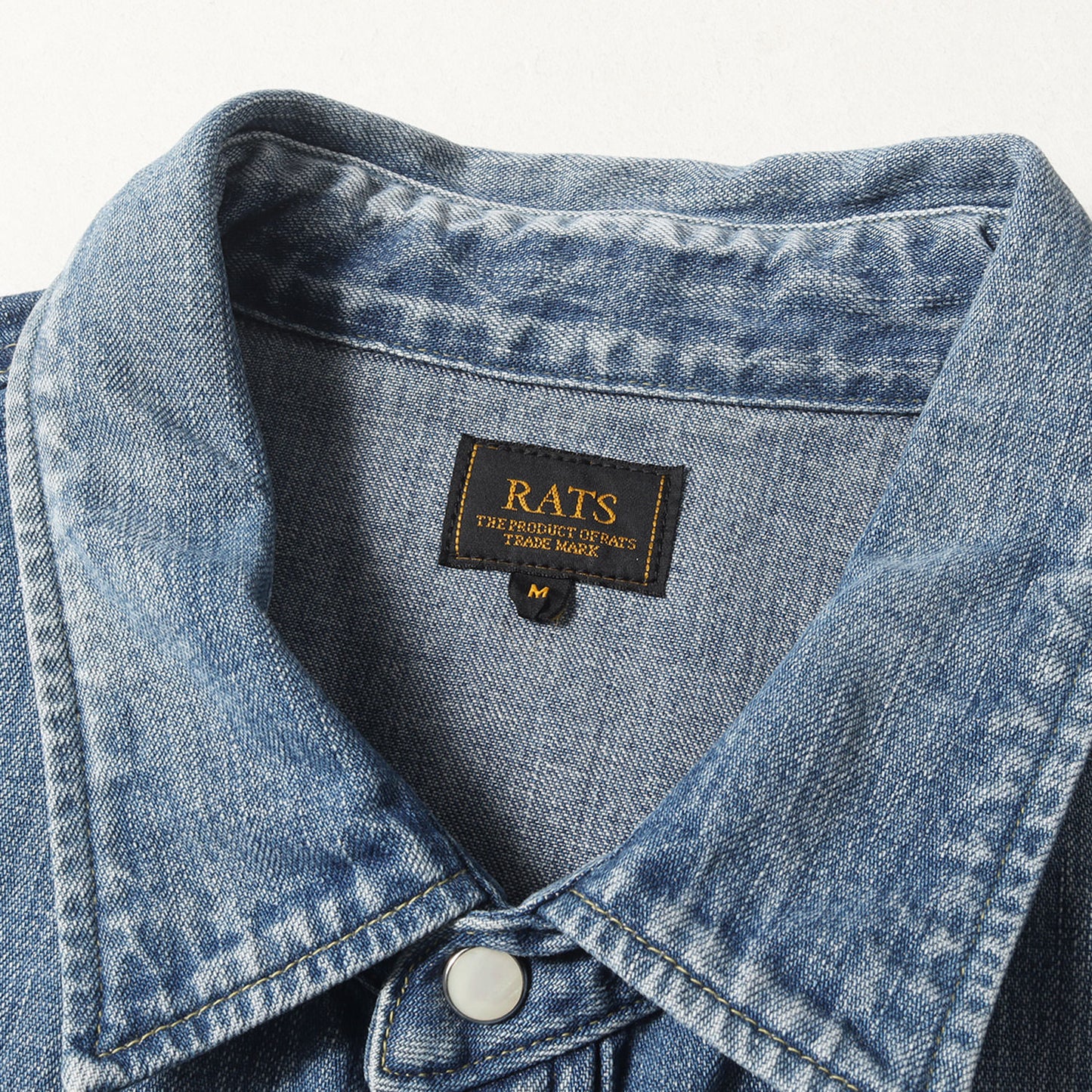 24SS ヴィンテージ加工 ウエスタン デニムシャツ(DENIM SHIRT)