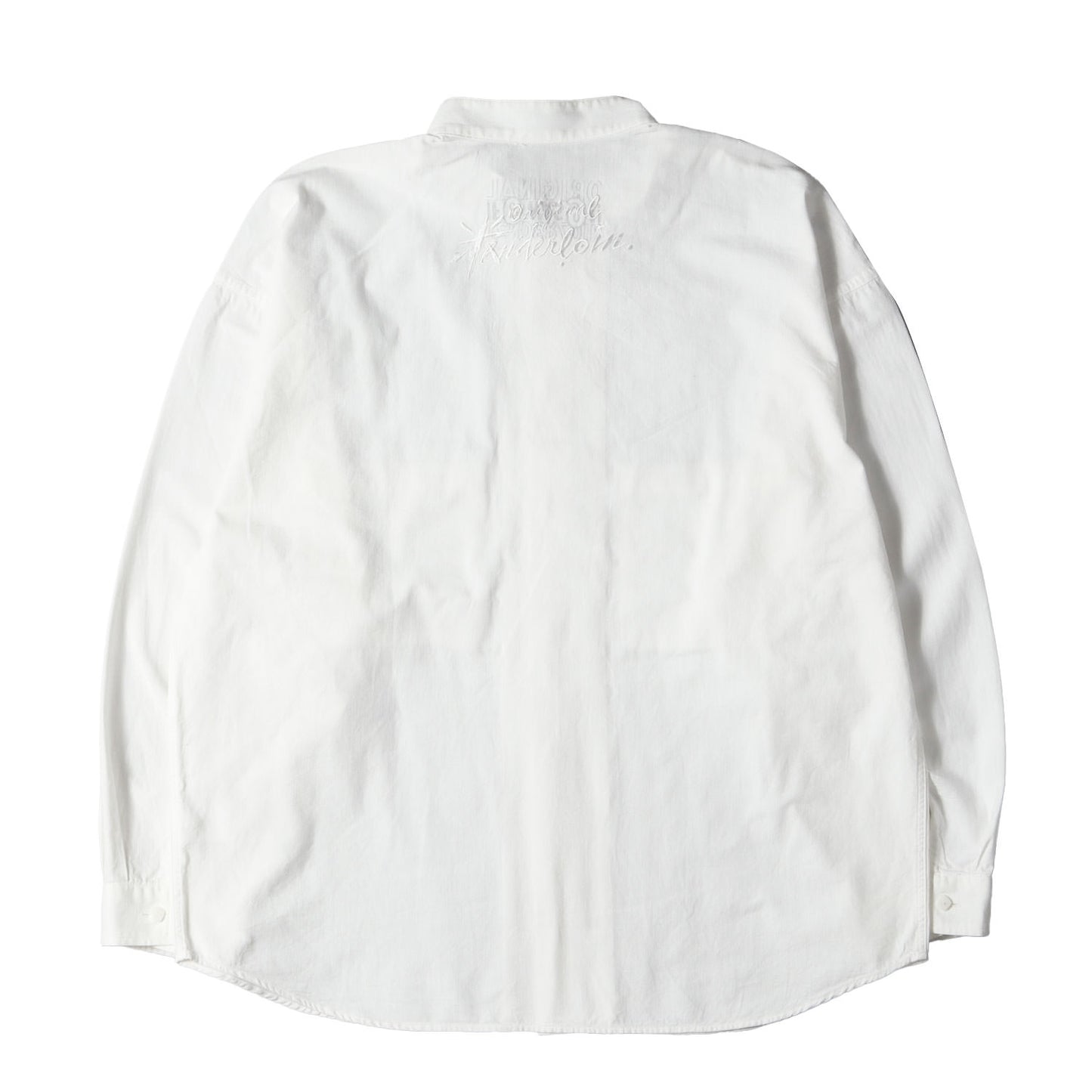 20SS スタンドカラー オーバーサイズ コットンシャツ(STAND SHT L/S SOLID)