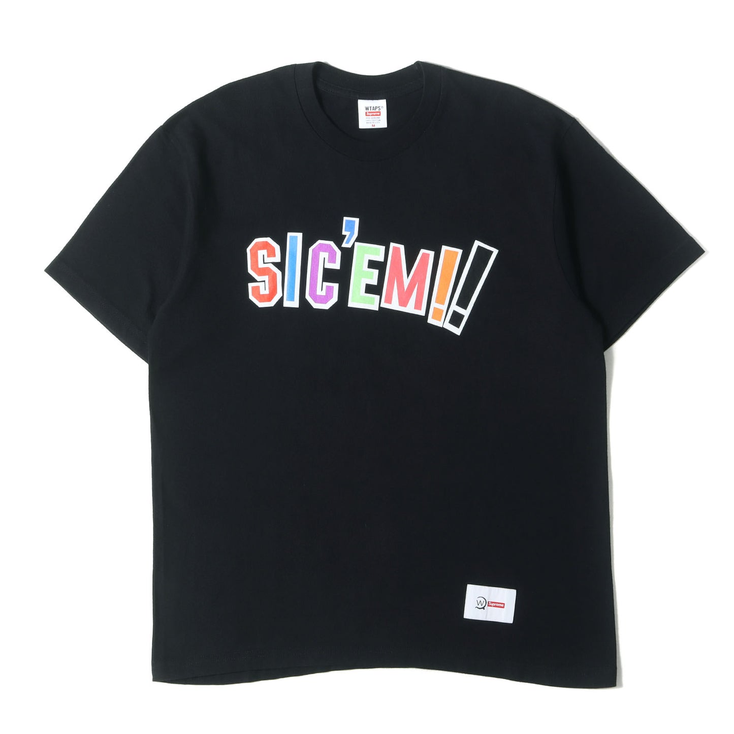 21AW ×WTAPS SIC'EM!!ロゴ クルーネック Tシャツ(Sic'em! Tee)