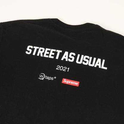 21AW ×WTAPS SIC'EM!!ロゴ クルーネック Tシャツ(Sic'em! Tee)