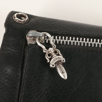 クロスボタン ウェーブ ヘビーレザー ロングウォレット / 長財布(WAVE WALLET CROSS BUTTON)