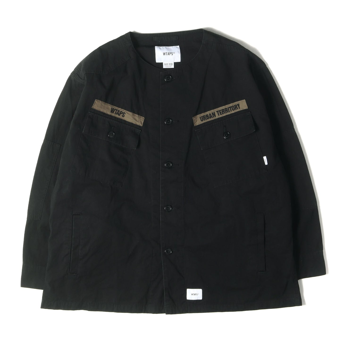 WTAPS (ダブルタップス) 20AW ノーカラー ミリタリー シャツジャケット  