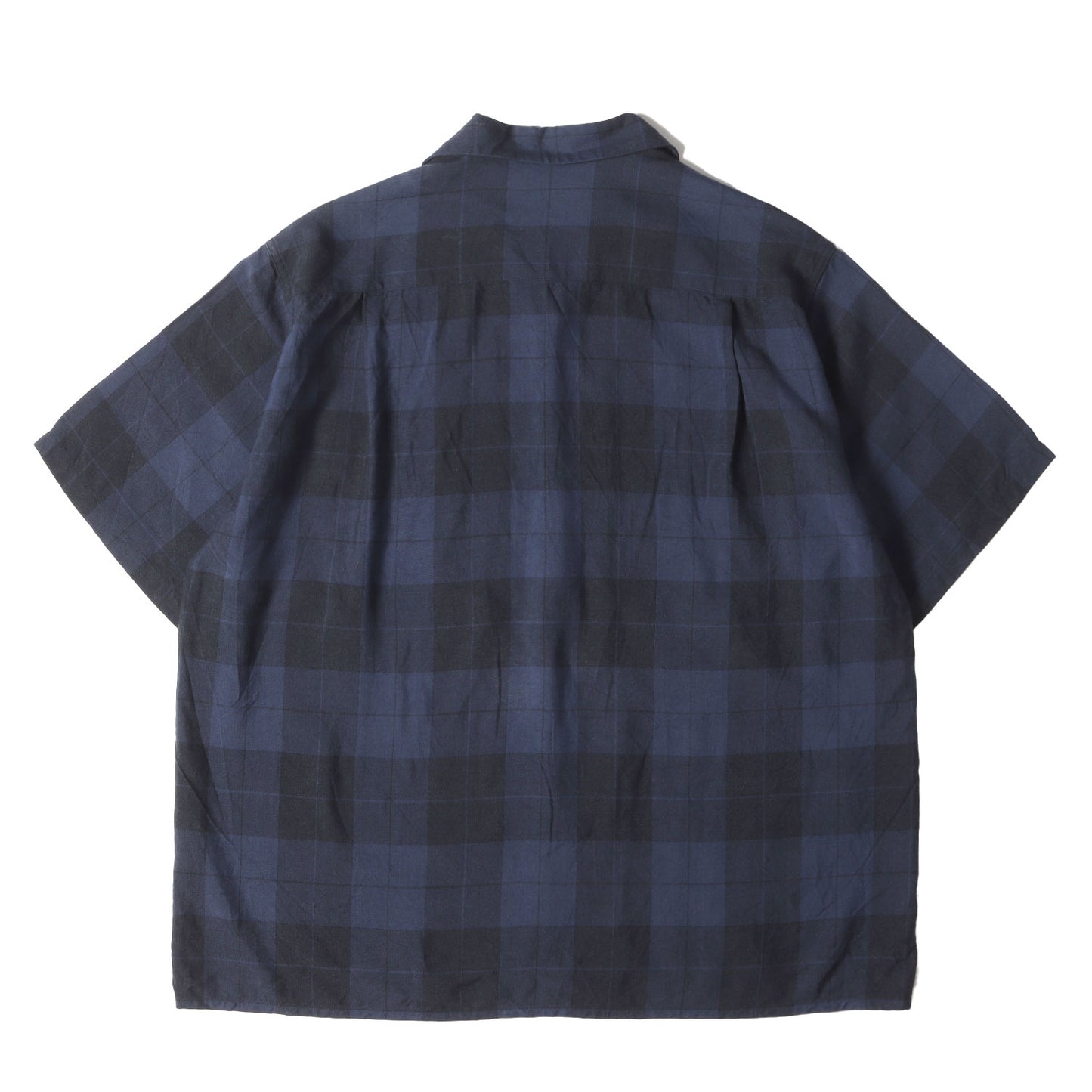 24SS オンブレチェック オープンカラー レーヨン 半袖シャツ(OMBRAY CHECK OPEN COLLAR SHIRT S/S)