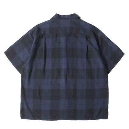 24SS オンブレチェック オープンカラー レーヨン 半袖シャツ(OMBRAY CHECK OPEN COLLAR SHIRT S/S)
