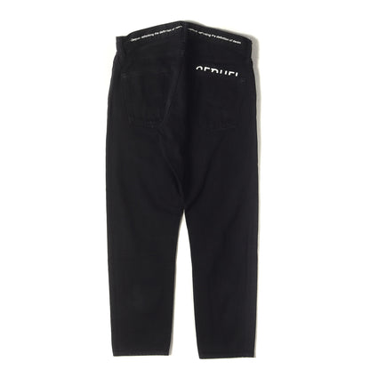 ×fragment design セルビッチ カラーブラック デニムパンツ