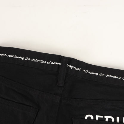 ×fragment design セルビッチ カラーブラック デニムパンツ