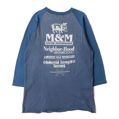 90s 初期モデル ×M&M ×NGAP 7分袖 ラグラン Tシャツ(1996年モデル)