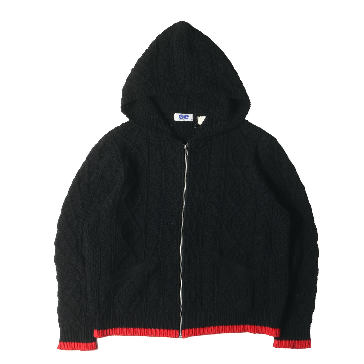 90s フィッシャーマンニット ジップ パーカー