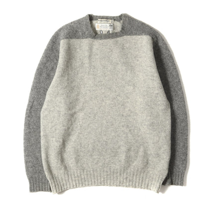 90s FINESSE ×LET IT RIDE 2トーン クルーネック ウールニット