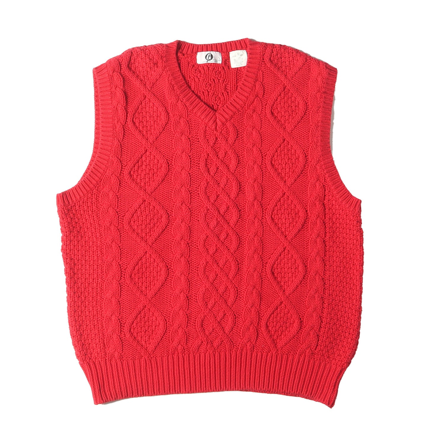 90s フィッシャーマンニット Vネック ベスト