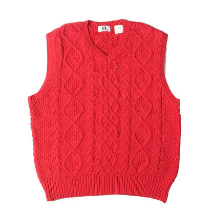 90s フィッシャーマンニット Vネック ベスト