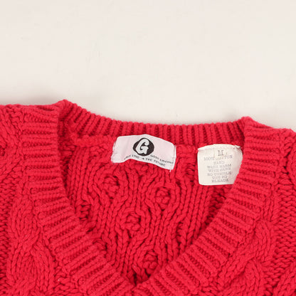 90s フィッシャーマンニット Vネック ベスト