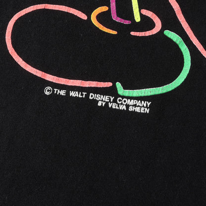 90s ネオン ミッキーマウス Tシャツ / USA製 Velva Sheen