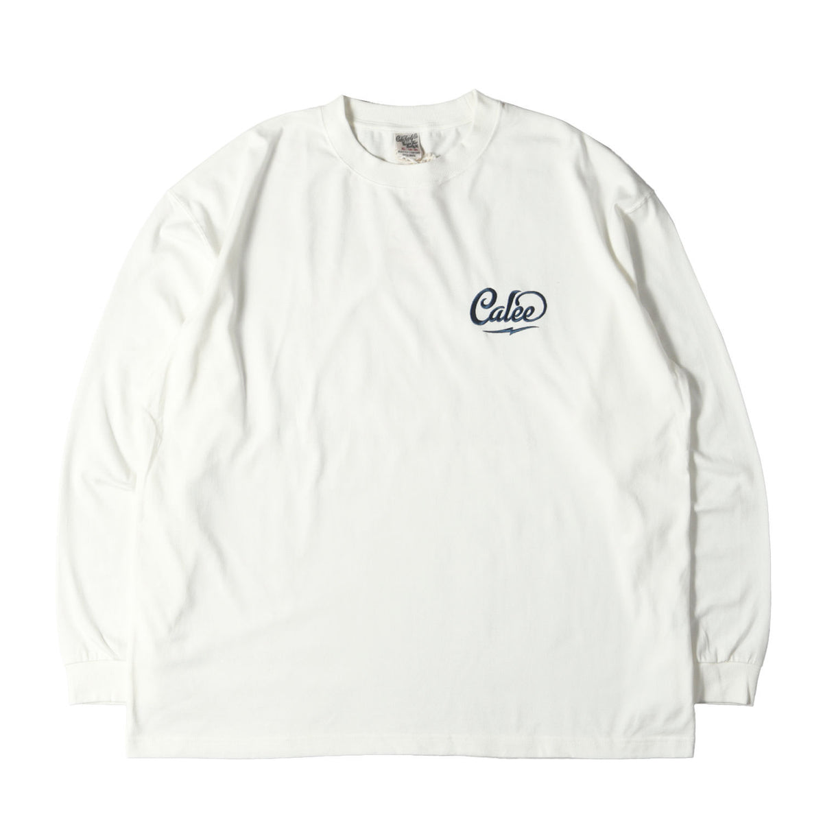 22AW ロゴ刺繍ドロップショルダー ロングスリーブ ヘビー Tシャツ(Drop shoulder CALEE logo embroidery L/S t-shirt)