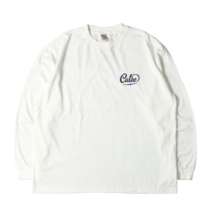 22AW ロゴ刺繍ドロップショルダー ロングスリーブ ヘビー Tシャツ(Drop shoulder CALEE logo embroidery L/S t-shirt)