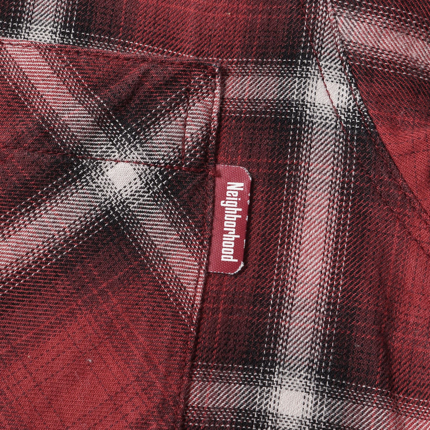 オンブレチェック オープンカラー ワークシャツ(B&C / C-SHIRTS. LS)